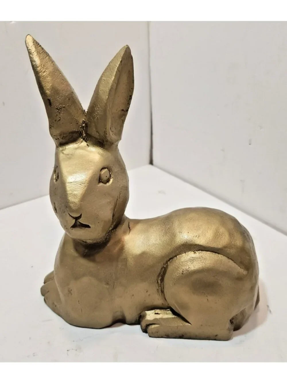 Gold Wooden Sitting Rabbit Bunny Figurine 8